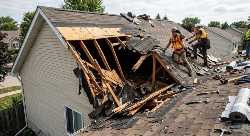 A Frame Roof Repair in Cook County, IL