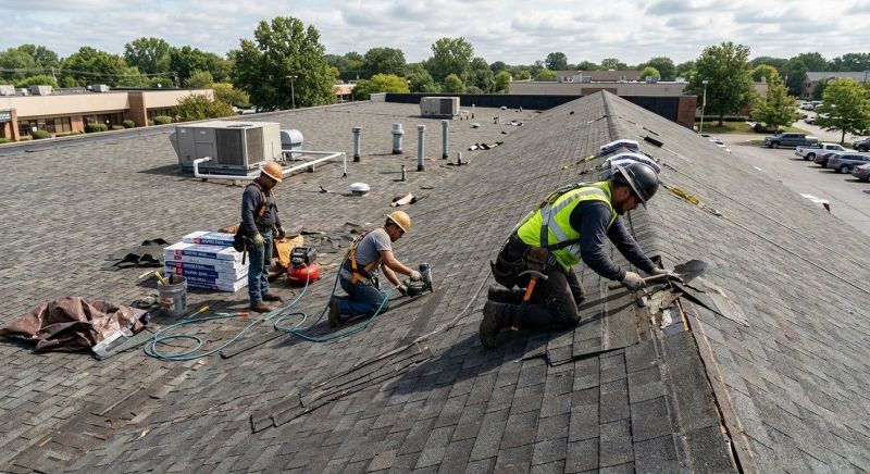 Our team working on Roofing Service projects in Cook County, IL