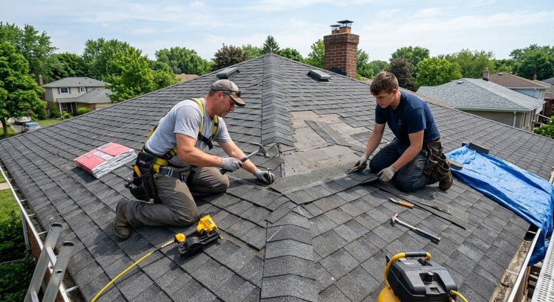 Asphalt Roof Repair in Steger, IL