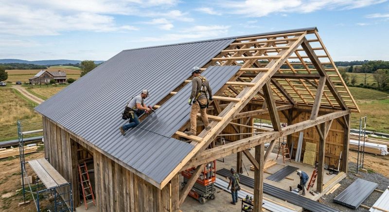 Barn Roof Installation in Cook County, IL