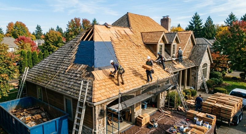 Cedar Roof Replacement in Clarendon Hills, IL