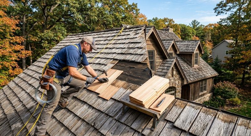 Cedar Shake Roof Repair in Crete, IL