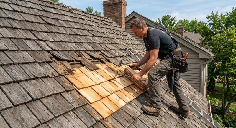 Cedar Shake Roof Repair in Flossmoor, IL
