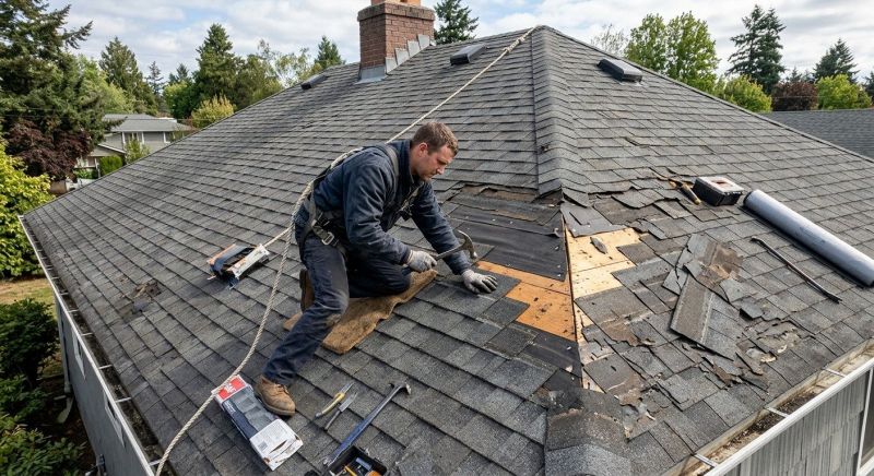 Damaged Roof Repair in Bloomingdale, IL