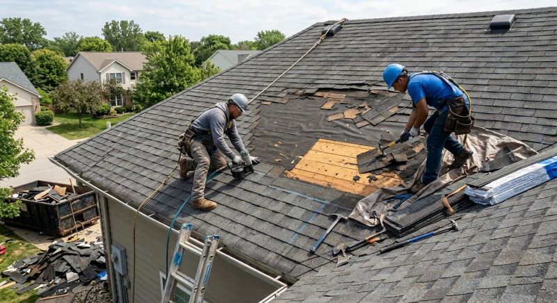 Damaged Roof Repair in Frankfort, IL