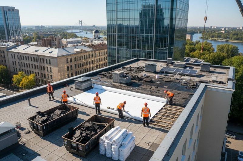Flat Roof Replacement in Bellwood, IL