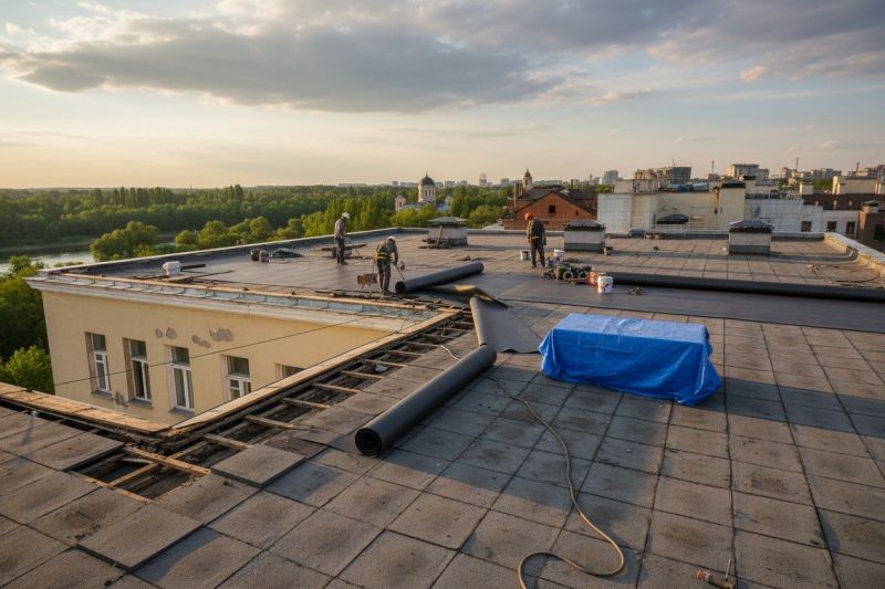 Flat Roof Replacement in Elmwood Park, IL