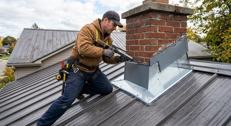 Metal Roof Flashing Repair in Cook County, IL