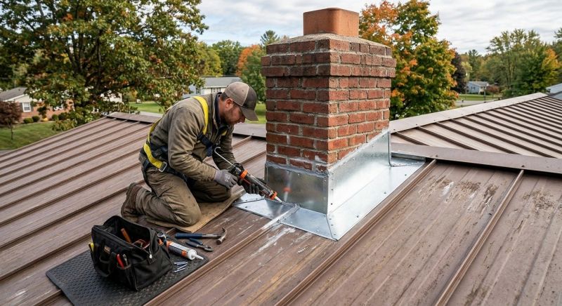 Metal Roof Flashing Repair in Cook County, IL
