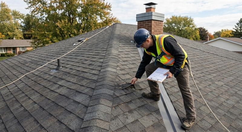 Roof Damage Inspection in Mokena, IL