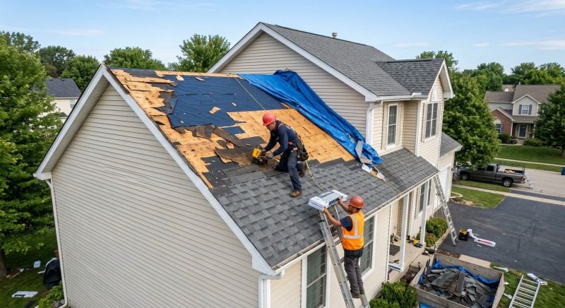 Roof Damage Restoration in Lansing, IL