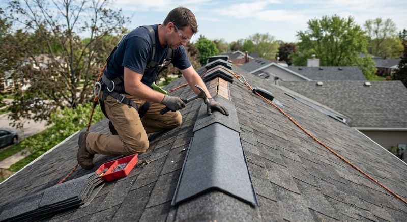 Roof Ridge Repair in Cook County, IL