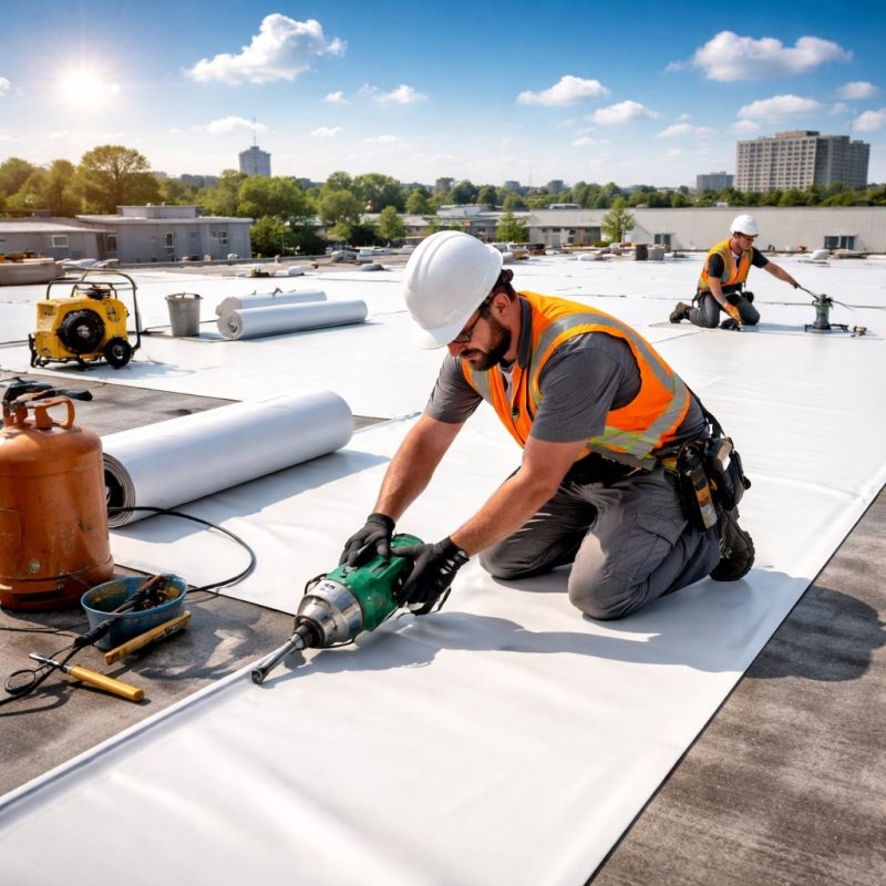 Single Ply Roof Installation in Cook County, IL