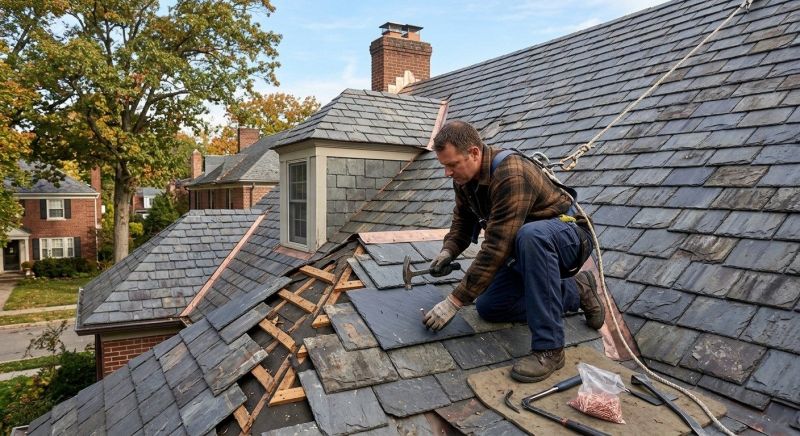 Slate Roof Repair in Bellwood, IL