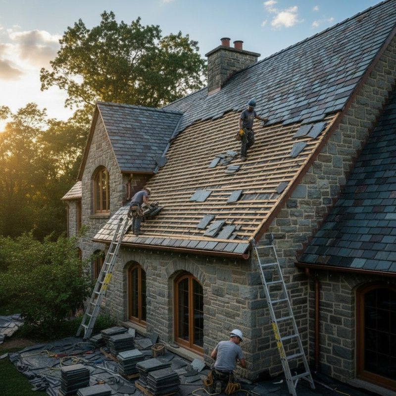 Slate Roof Replacement in Harvey, IL