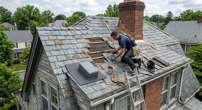Slate Shingles Repair in Lansing, IL