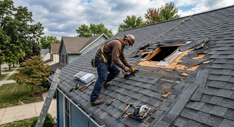 Storm Damage Roof Repair in Palos Hills, IL