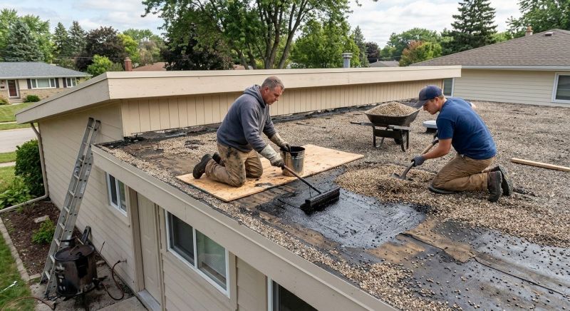 Tar And Gravel Roof Repair in Munster, IN