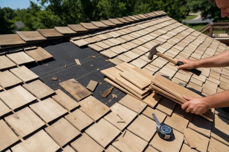 Wood Shake Roof Repair in Evergreen Park, IL