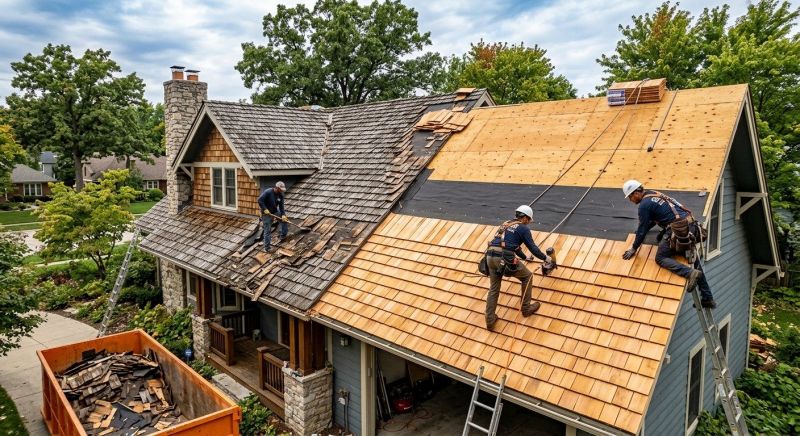Wood Shake Roof Replacement in Hazel Crest, IL